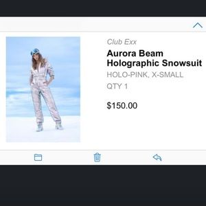 Aurora holographic snowsuit - size XS